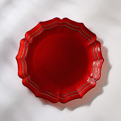 Тарелка «Элис», d=21 см, цвет красный