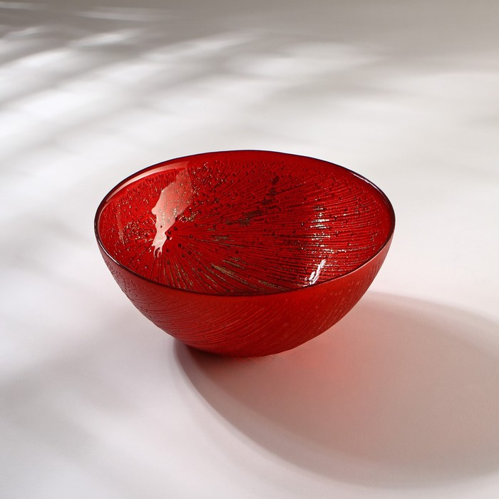 Салатник «Фейерверк», 650 мл, d=15 см, цвет красный