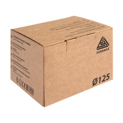 Вентилятор вытяжной AURAMAX VP 5, 128×128 мм, d=125 мм, 220 В, 18 Вт, 36 дБ, канальный