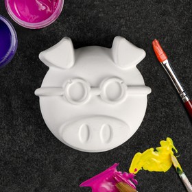 Фигура для раскраски "Свинка Хрю в очках"
