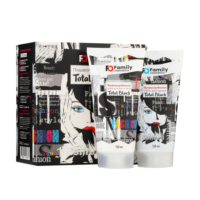 Подарочный набор косметики женский: парфюмированный крем для рук и тела, 150 мл + парфюмированный гель для душа, 150 мл - Фото 1