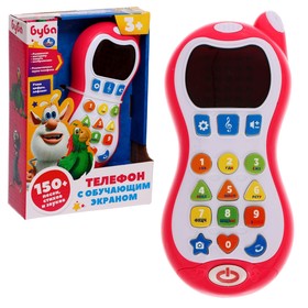 Развивающая игрушка «Телефон с обучающим экраном» Буба, 150 песен, стихов, звуков, азбука