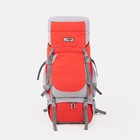Рюкзак туристический, 65 л, отдел на стяжке, 2 наружных кармана, 2 боковых кармана, цвет красный - фото 10104864
