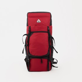 Рюкзак туристический, Taif, 100 л, отдел на стяжке, 2 наружных кармана, 2 боковых кармана, цвет бордовый