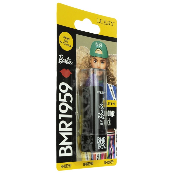 Помада Barbie BMR1959, меняющая цвет на розовый, базовый цвет сиреневый 58448