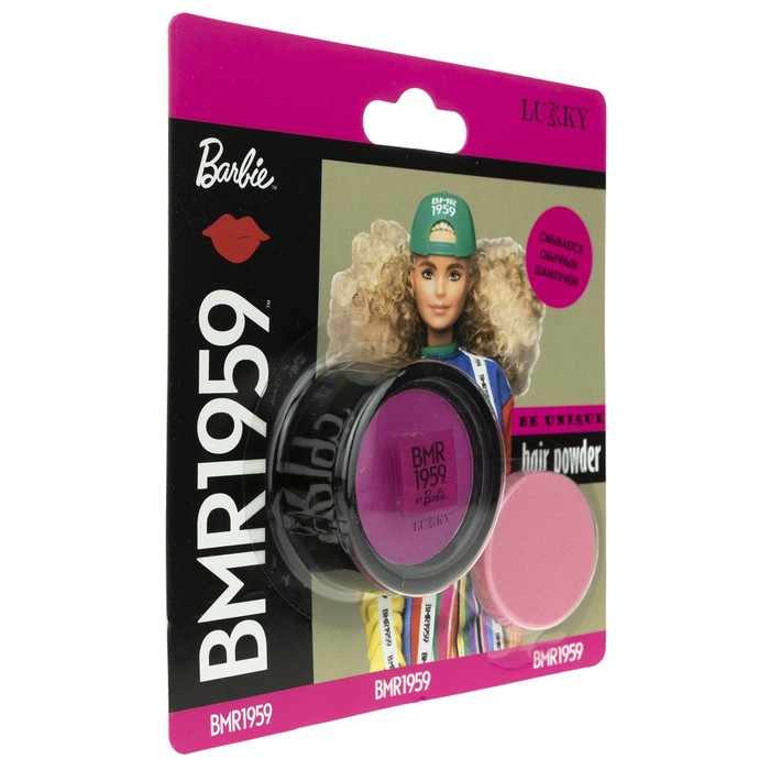 Пудра для волос Barbie BMR1959, в наборе со спонжем, цвет фуксия - фото 1909036529