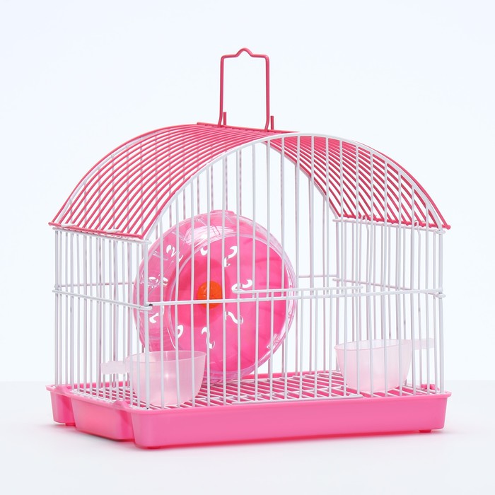 Клетка для грызунов укомплектованная RT-2c, 23 х 16,5 х 20 см, розовая (фасовка 30 шт) - Фото 1