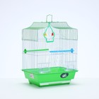 Клетка для птиц укомплектованная Bd-1/4f, 30 х 23 х 39 см, зелёная (фасовка 12 шт) - Фото 1