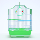 Клетка для птиц укомплектованная Bd-1/4f, 30 х 23 х 39 см, зелёная (фасовка 12 шт) - Фото 2