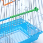 Клетка для птиц укомплектованная Bd-1/1d, 30 х 23 х 39 см, голубая (фасовка 12 шт) - Фото 7