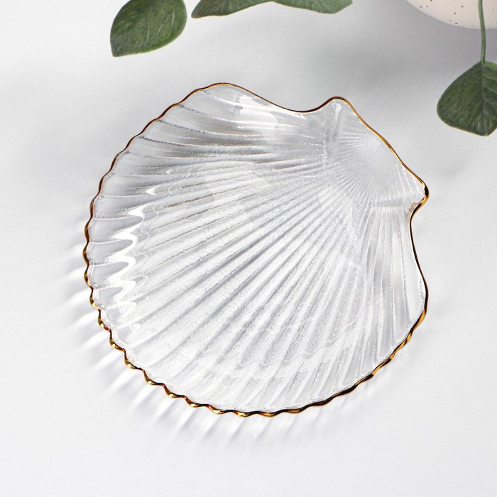 Блюдо сервировочное Magistro «Ракушка», 14×13.5×1.5 см, фигурное - Фото 1