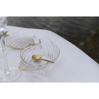 Блюдо сервировочное Magistro «Ракушка», 20×11 см, с золотой отводкой, стекло, прозрачное - Фото 9