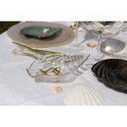 Блюдо сервировочное Magistro «Ракушка», 20×11 см, с золотой отводкой, стекло, прозрачное - Фото 10