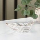 Блюдо сервировочное Magistro «Ракушка», 20×11 см, с золотой отводкой, стекло, прозрачное - Фото 5