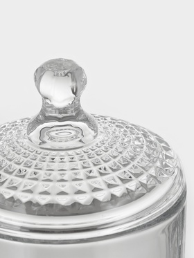 Конфетница «Фрост», 700 мл, 10×24 см, стекло, прозрачная