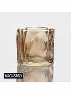 Стакан Magistro IceBar. Gold, 250 мл, 7.9×8×7.5 см, стекло, золотистый - Фото 2