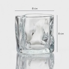 Стакан низкий Magistro Ice.Bar. Ice, 250 мл, 8×8 см, стекло, прозрачный - Фото 3