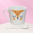Кружка чайная с ложкой «Лисичка», 180 мл - Фото 2