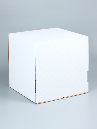 Коробка для торта, без окна, белая, 30×30×30 см