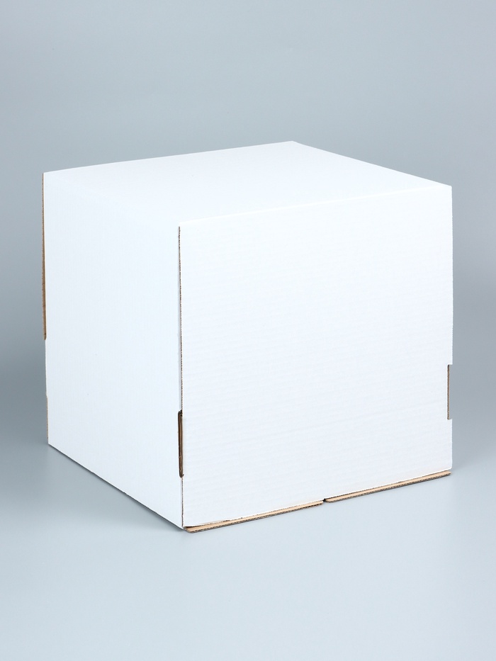 Коробка для торта, без окна, белая, 30×30×30 см - Фото 1