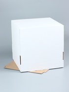 Коробка для торта, без окна, белая, 30×30×30 см - Фото 3