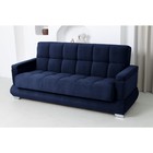 Прямой диван «Прайм 5», книжка, независимый пружинный блок, велюр, цвет selfie deep blue - Фото 1