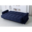 Прямой диван «Прайм 5», книжка, независимый пружинный блок, велюр, цвет selfie deep blue - Фото 2