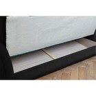 Прямой диван «Прайм 6», книжка, независимый пружинный блок, велюр, цвет чёрный - Фото 4