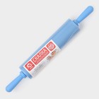 Скалка Доляна «Севилья», 30×4 см, голубая - Фото 3