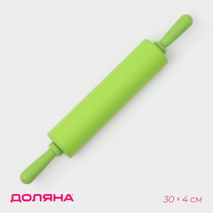 Скалка Доляна «Севилья», 30×4 см, зелёная - Фото 1