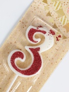 Свеча в торт на шпажке «Рубиновая коллекция», цифра 3, 5.2 см, рубиновая (комплект 10 шт) - фото 39069386