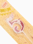 Свеча в торт на шпажке "Рубиновая коллекция", цифра 5, 5,5х3 см, рубиновая - фото 14875790