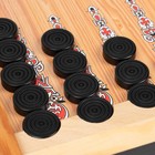 Нарды деревянные большие, настольная игра "Красный узор", 50 х 50 см, с шашками - Фото 4