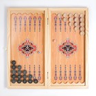 Нарды деревянные большие, настольная игра "Красный узор", 50 х 50 см, с шашками - Фото 8