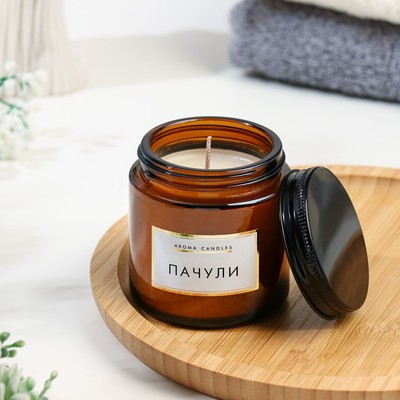 Ароматическая свеча в банке «Пачули», 6.2×6.2×6.5 см, 9 ч