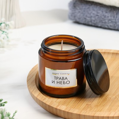 Ароматическая свеча в банке «Трава и небо», 6.2×6.2×6.5 см, 9 часов