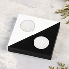 Подсвечник гипсовый "Пара", 11,2х11,2х2 см, под чайную свечу, черно-белый - фото 21903600