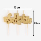 Свечи для торта на шпажках «С Днем рождения», 5.3 см - Фото 2