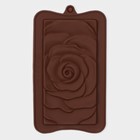 Форма для шоколада Доляна «Роза», силикон, 17,5×10,5×1 см, цвет коричневый - Фото 2