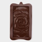 Форма для шоколада Доляна «Роза», силикон, 17,5×10,5×1 см, цвет коричневый - Фото 3