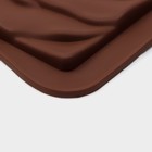 Форма для шоколада Доляна «Роза», силикон, 17,5×10,5×1 см, цвет коричневый - Фото 4