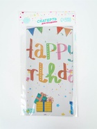 Скатерть одноразовая «С днём рождения», 137×183 см, белая - Фото 3