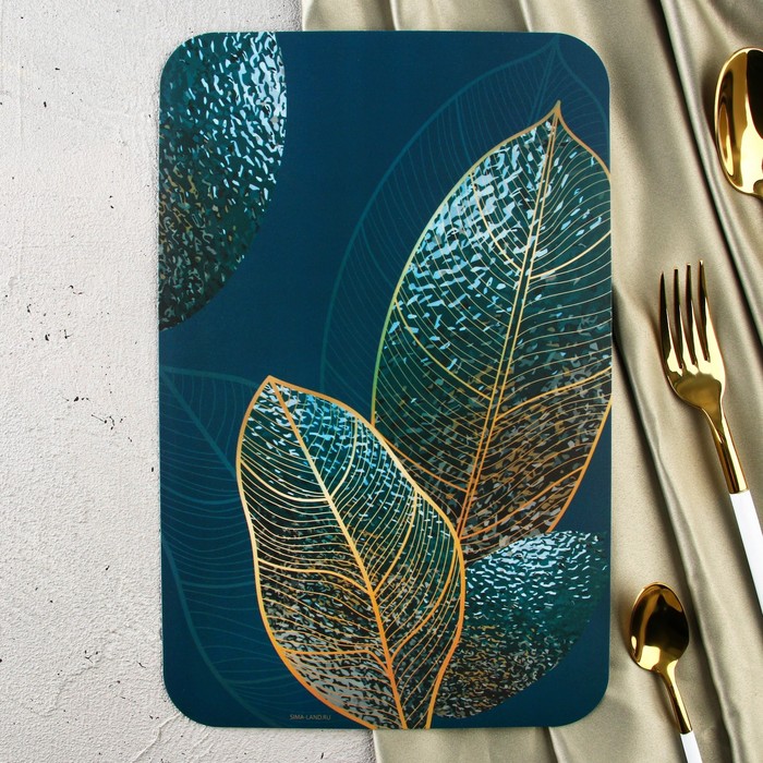 Доска разделочная пластиковая «Листья», 30х20 см