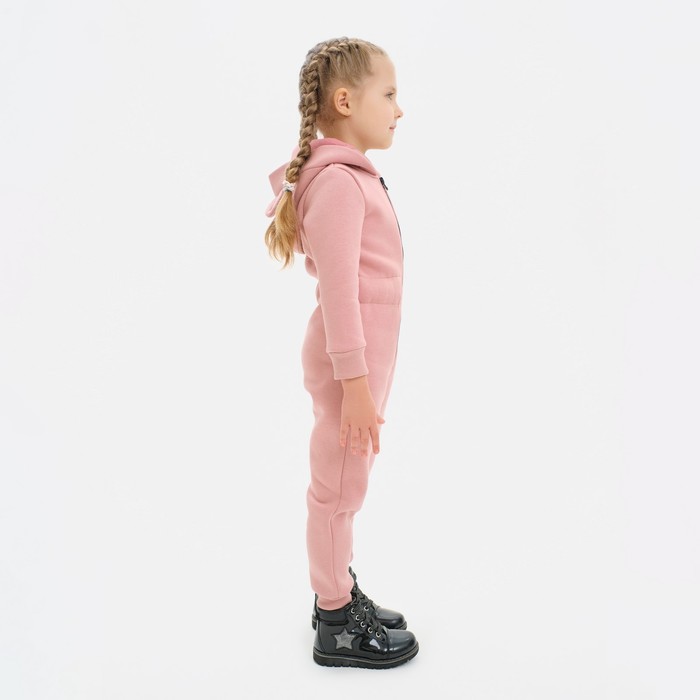 Комбинезон детский с начёсом KAFTAN "Basic line" р.26 (80-86), розовый - фото 1907575627