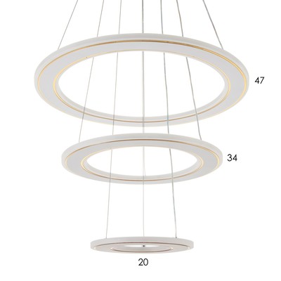 Люстра BayerLux 2678/3 LED 200 Вт 3000-6000К белый 47×47×33 см
