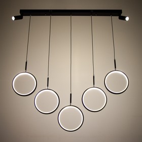 Люстра BayerLux 2684/7 LED 160Вт 3000-6000К черный 100х32 см