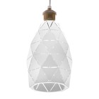 Подвес BayerLux "Перфорация" Е27 белый 15х15х25-125см - фото 23154330