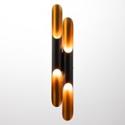 Бра "Бамбу" 4хЕ27 черный-золото 60х6х6см - Фото 1