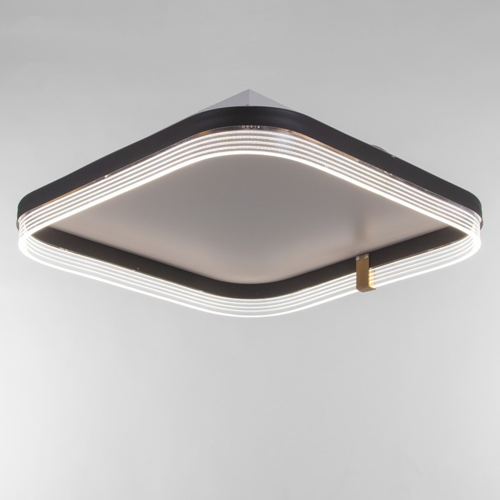 Люстра с ПДУ "Нилас" LED 80Вт 3000-6000К черный 50х50х10 см BayerLux - Фото 1