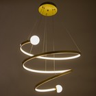 Люстра BayerLux с ПДУ «Примавера» LED 140 Вт 3000-6000К золото 60×60×50 см - фото 53940170